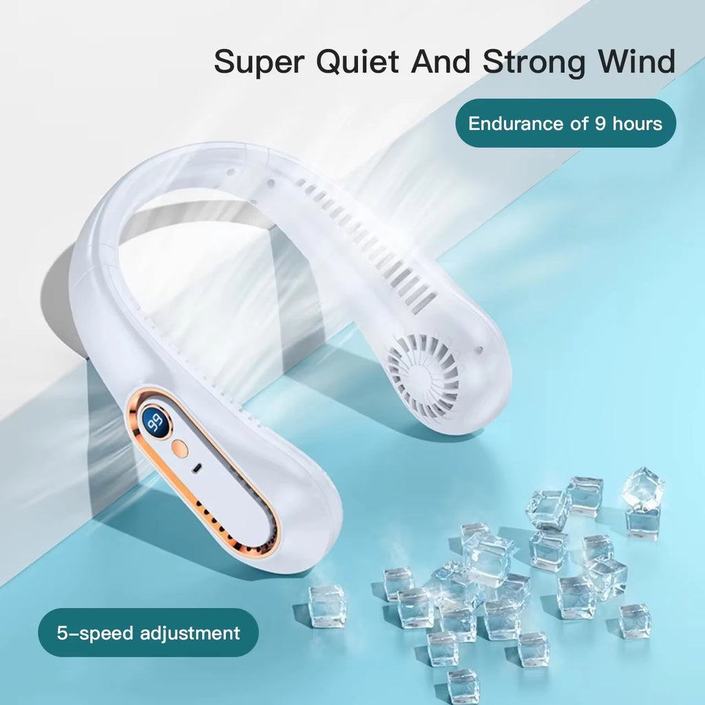 Portable Handheld Fan — 1000mAh Rechargeable, 199 Speed Settings, Foldable Mini Cooling Fan