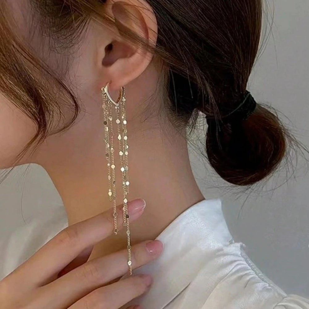 Pearl Tassel Drop Earrings