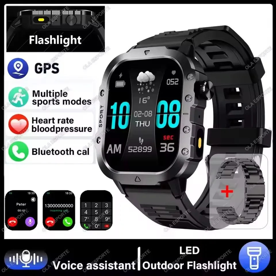 Military GPS Smart Watch Men