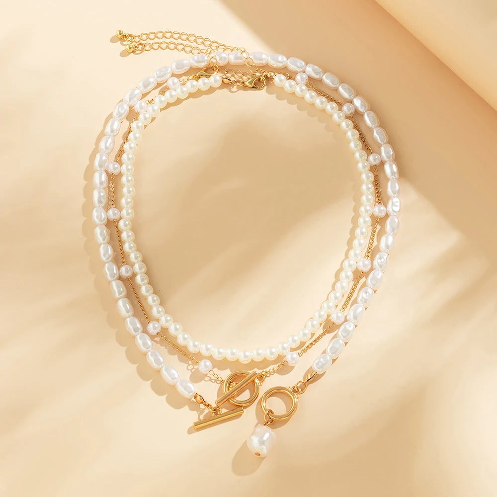 Pearl Multi-Layer Choker Necklace