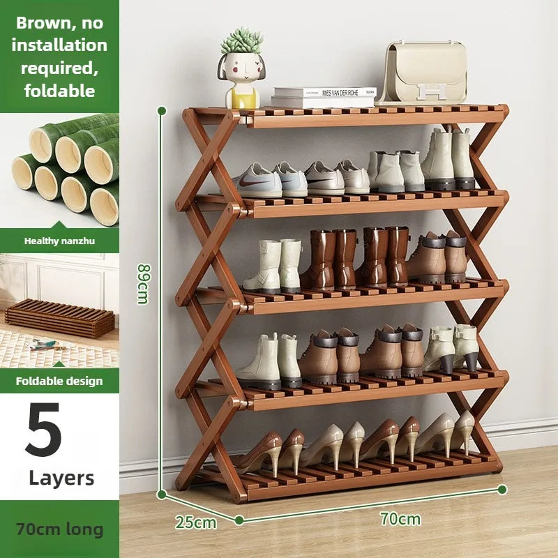 Portable Folding Shoe Rack – Multi-Tier Organizer