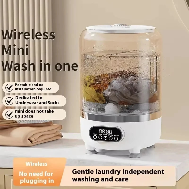 USB Rechargeable Mini Washing Machine – Compact Washer & Dehydrator for Small Loads