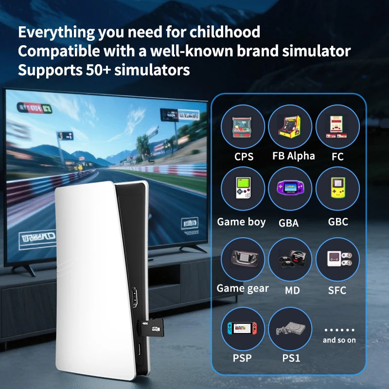 RS5 Retro TV Game Console — 20,000+ Games, 64GB, 4K, Wireless Controllers