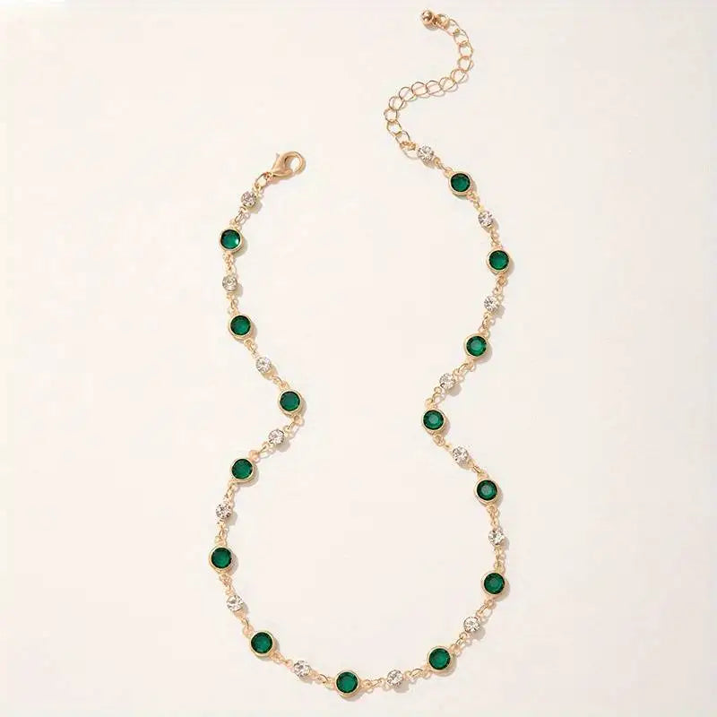 Green Zircon Star Necklace