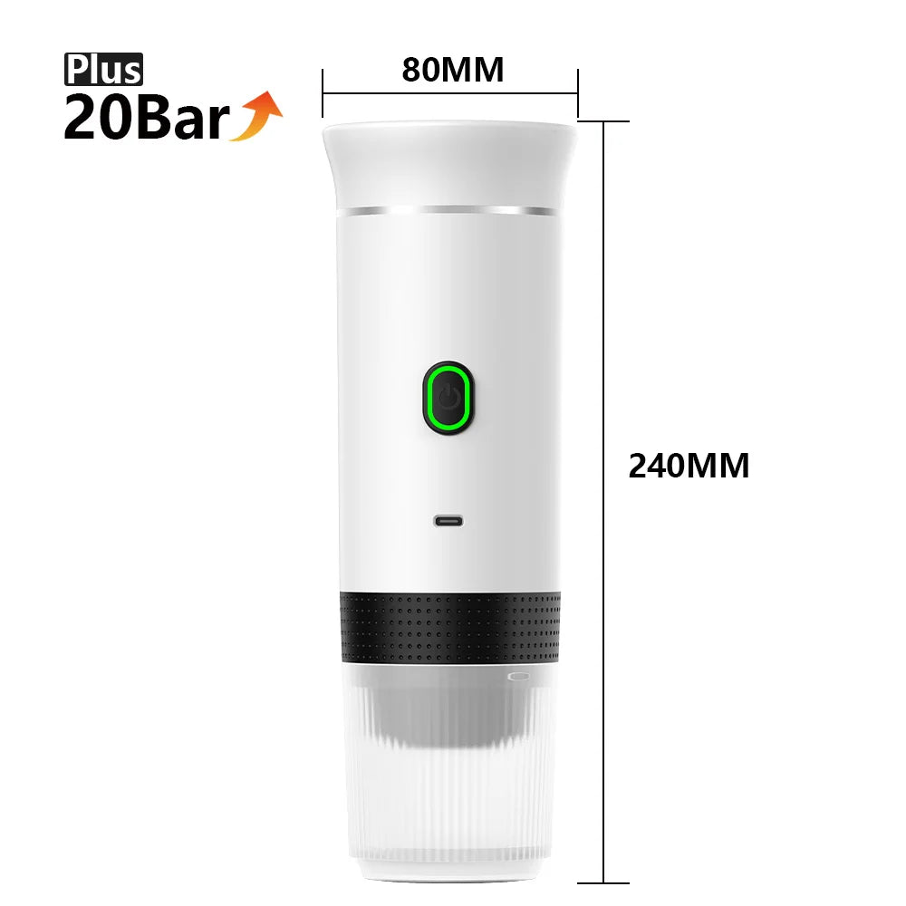 Portable Espresso Machine – 3-in-1 Capsule, Pod & Ground Coffee Maker