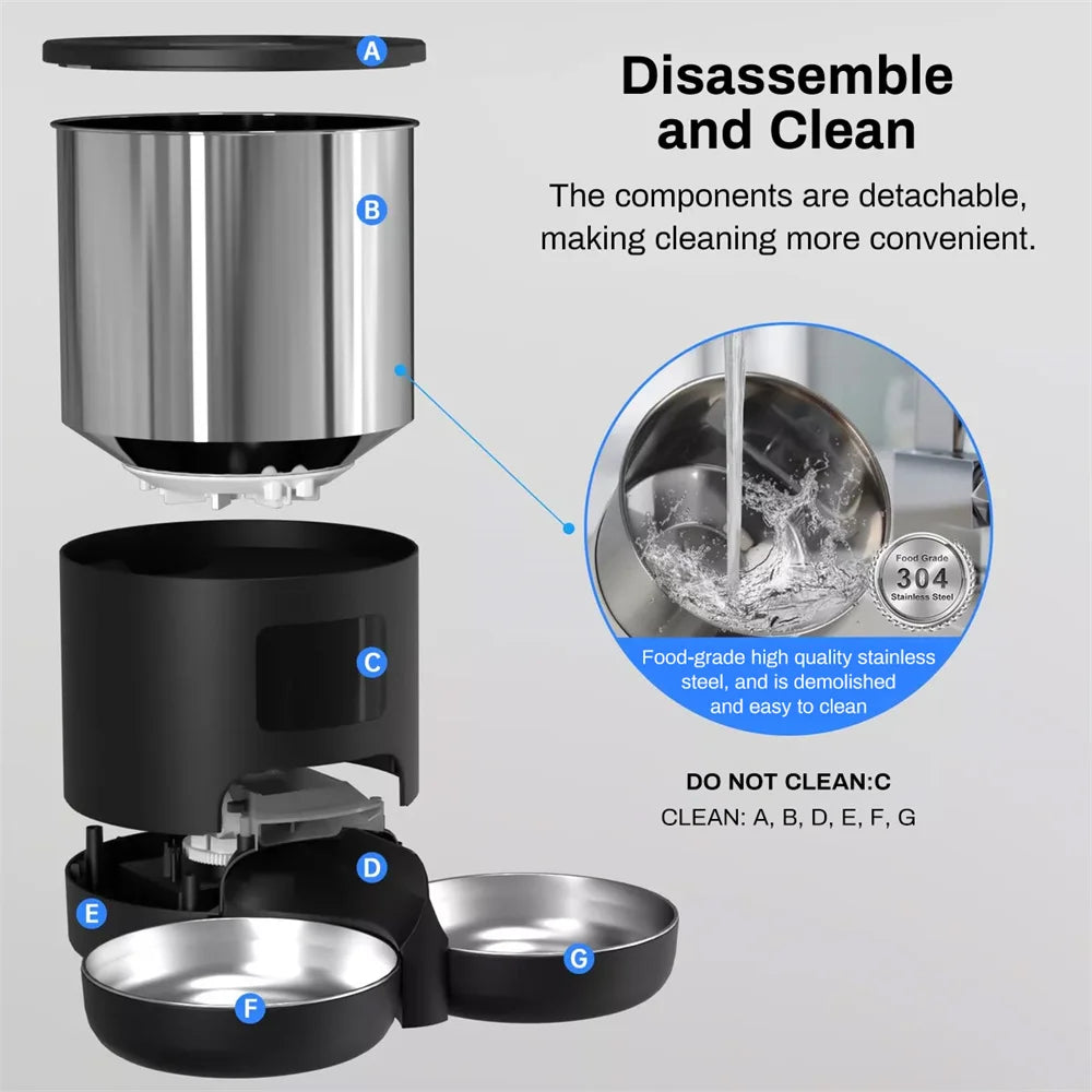 4.5L Smart Auto Pet Feeder & Water Fountain – TuYa App