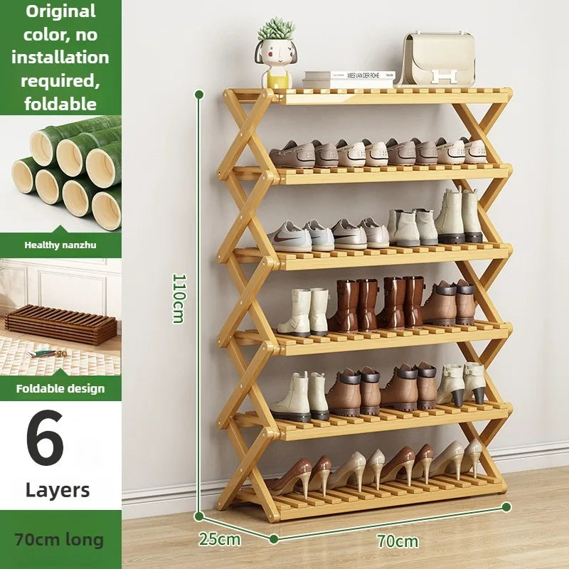 Portable Folding Shoe Rack – Multi-Tier Organizer
