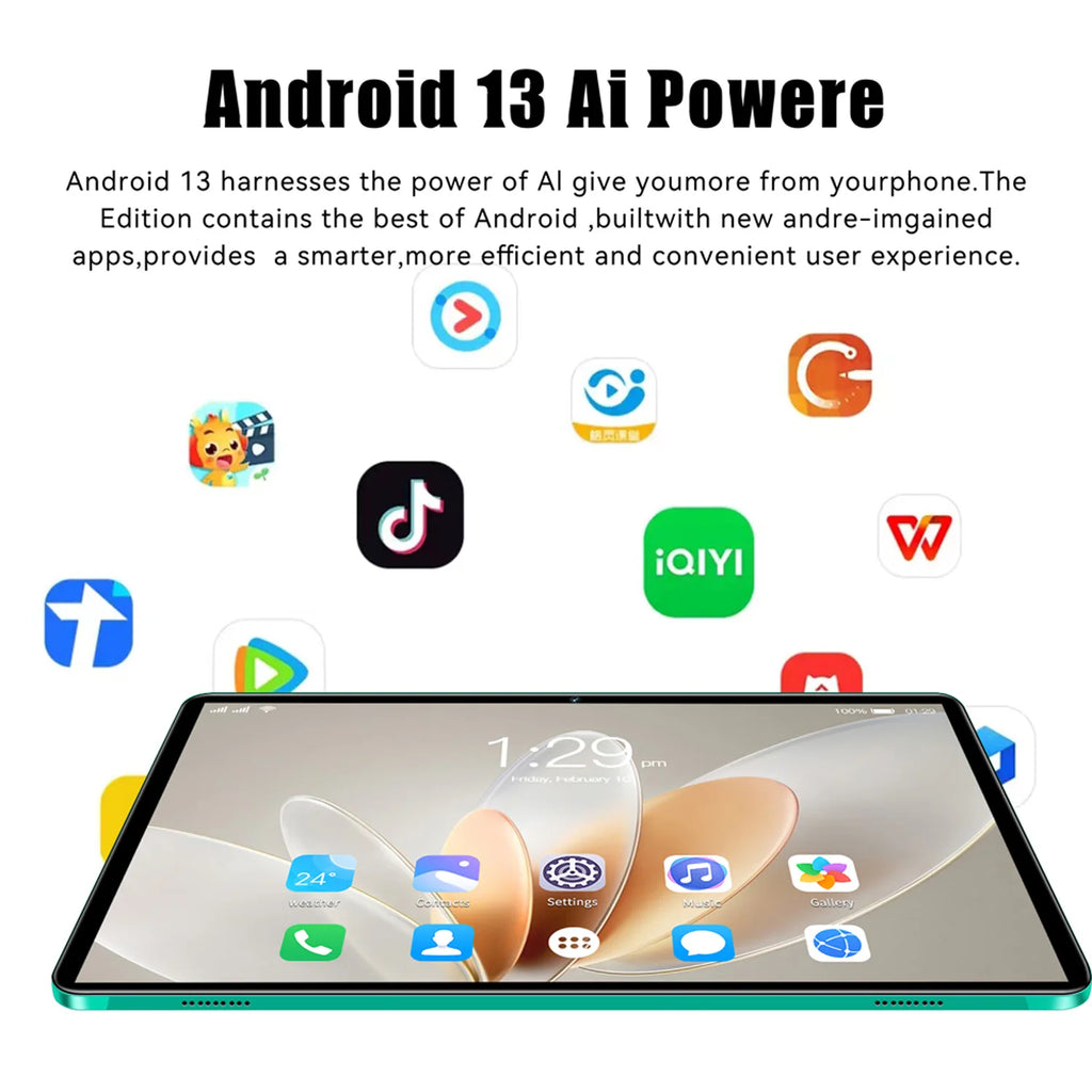 BDF 10.1" Android 13 Tablet | 6GB RAM 128GB | 4G LTE | 6000mAh