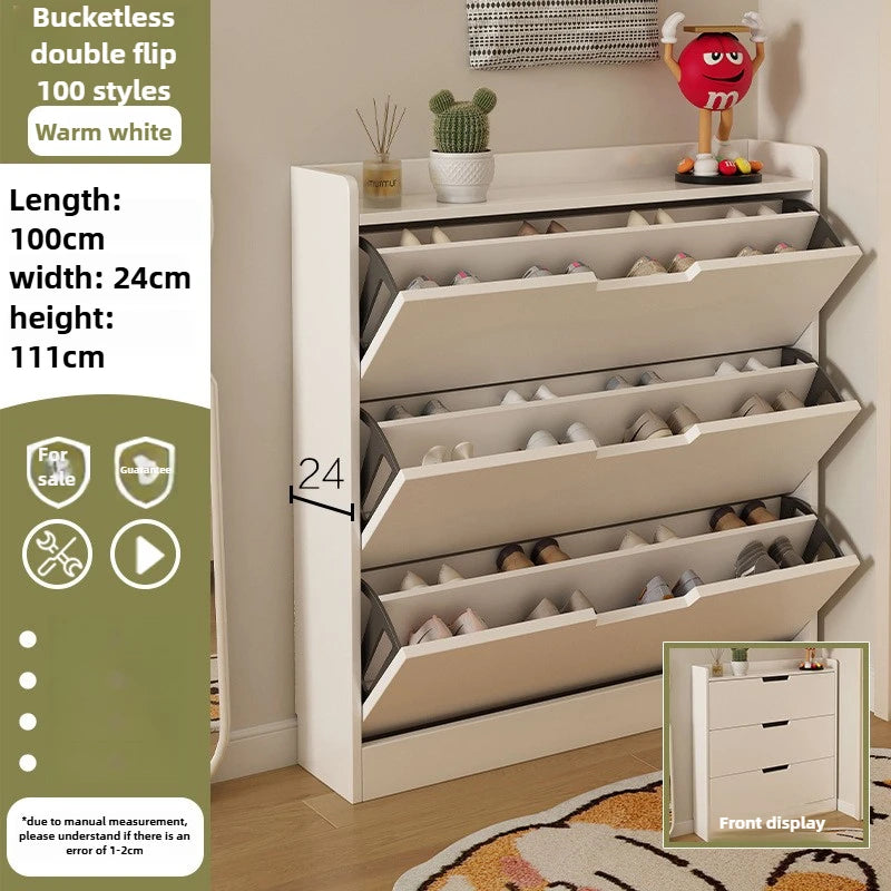 Tipping Bucket Shoe Cabinet – Large Capacity Entrance Storage