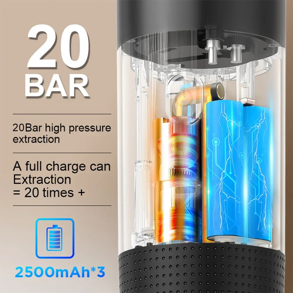 Portable Espresso Machine – 3-in-1 Capsule, Pod & Ground Coffee Maker