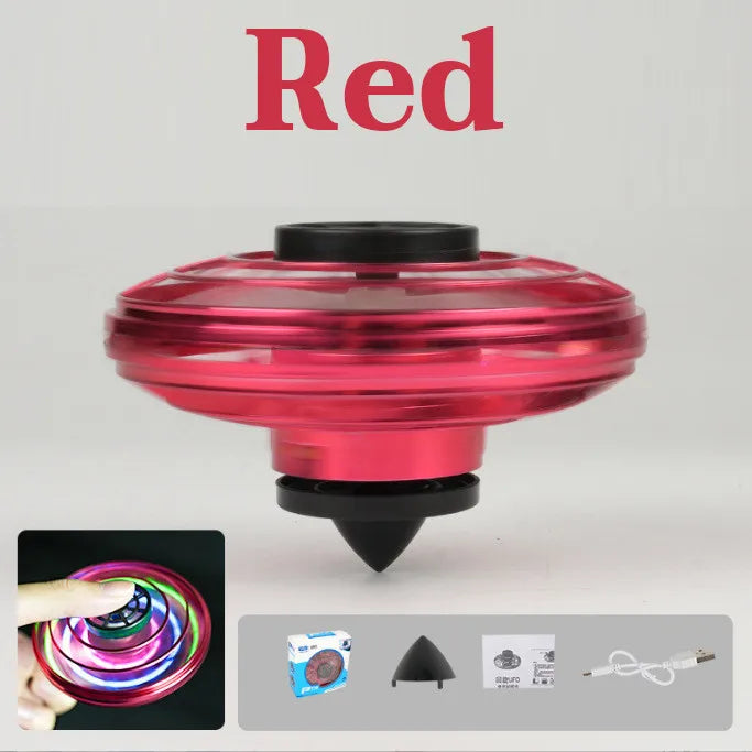 Flynova Led UFO Flying Saucer Induction Aircraft Remote Control Mini Drone Toys Anti Gravity Spinning Top Gesture Suspended Gyro