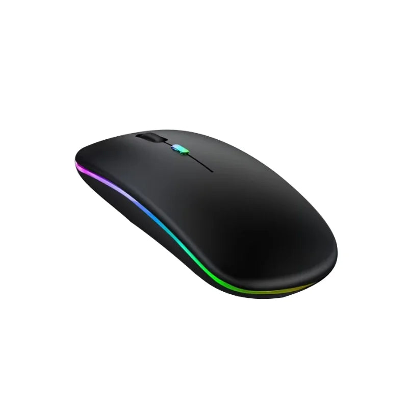 Silent Wireless RGB Gaming Mouse | Rechargeable Bluetooth & 2.4GHz Dual Mode