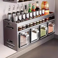 Wall-Mounted Spice Rack – Stainless Steel Kitchen Storage
