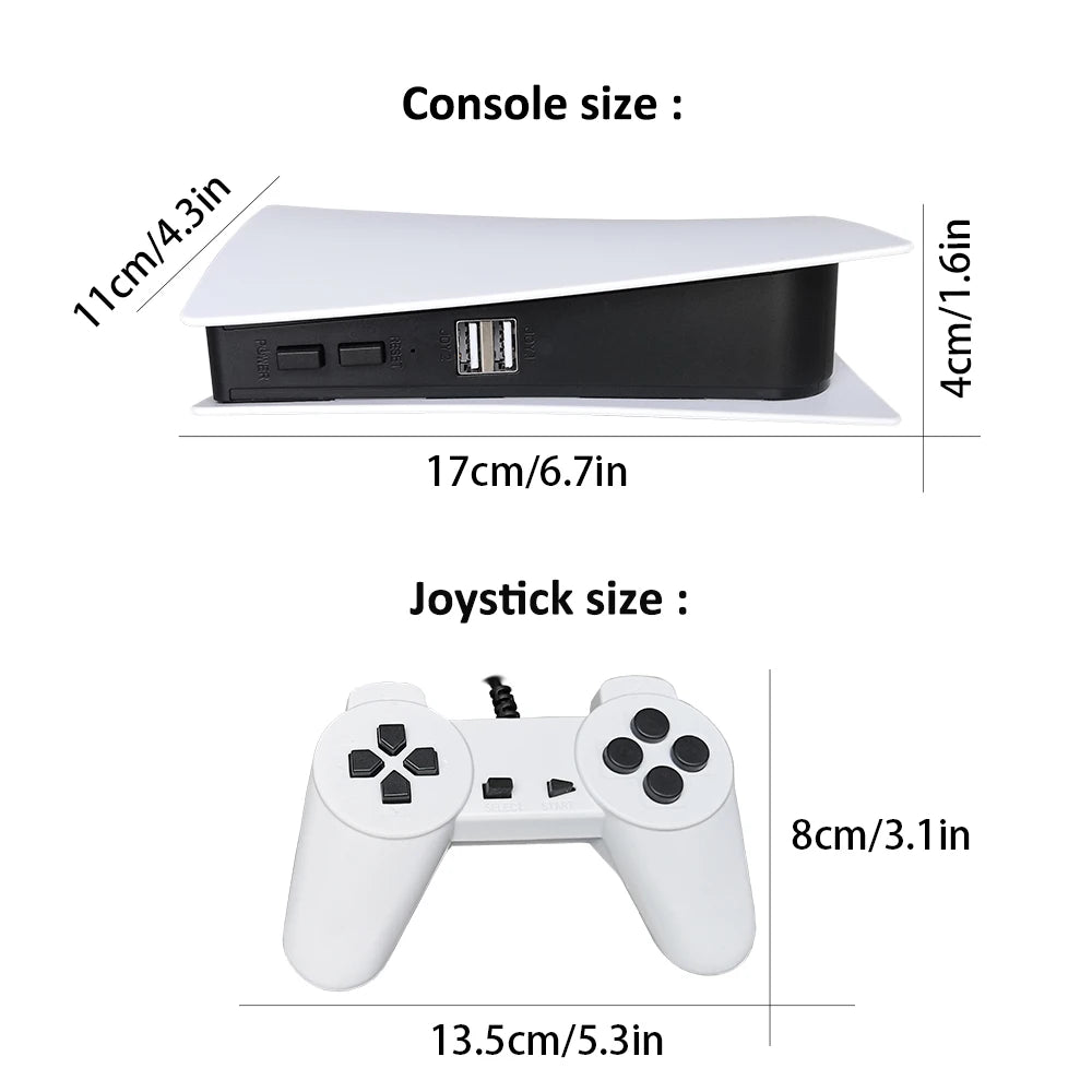 GS5 Mini Retro Game Console — 200+ Games, 8-Bit, AV Output, USB