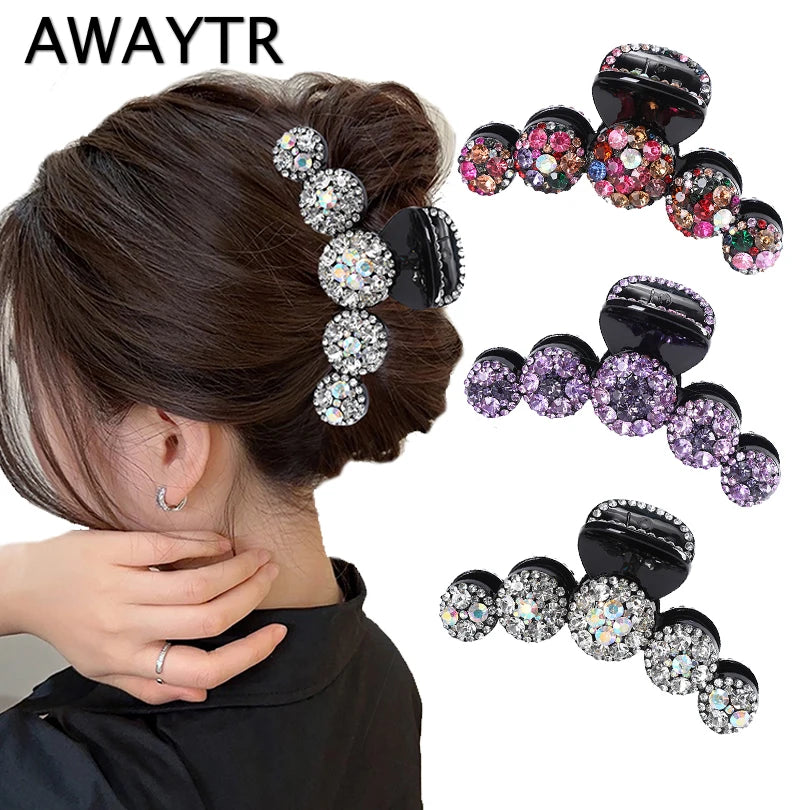 Large Crystal Diamond Hair Claw Clip