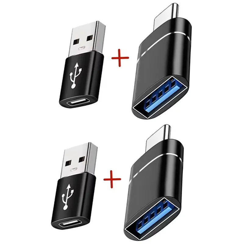 USB-A to USB-C OTG Adapter (2-Pack) for MacBook, Samsung & iPhone