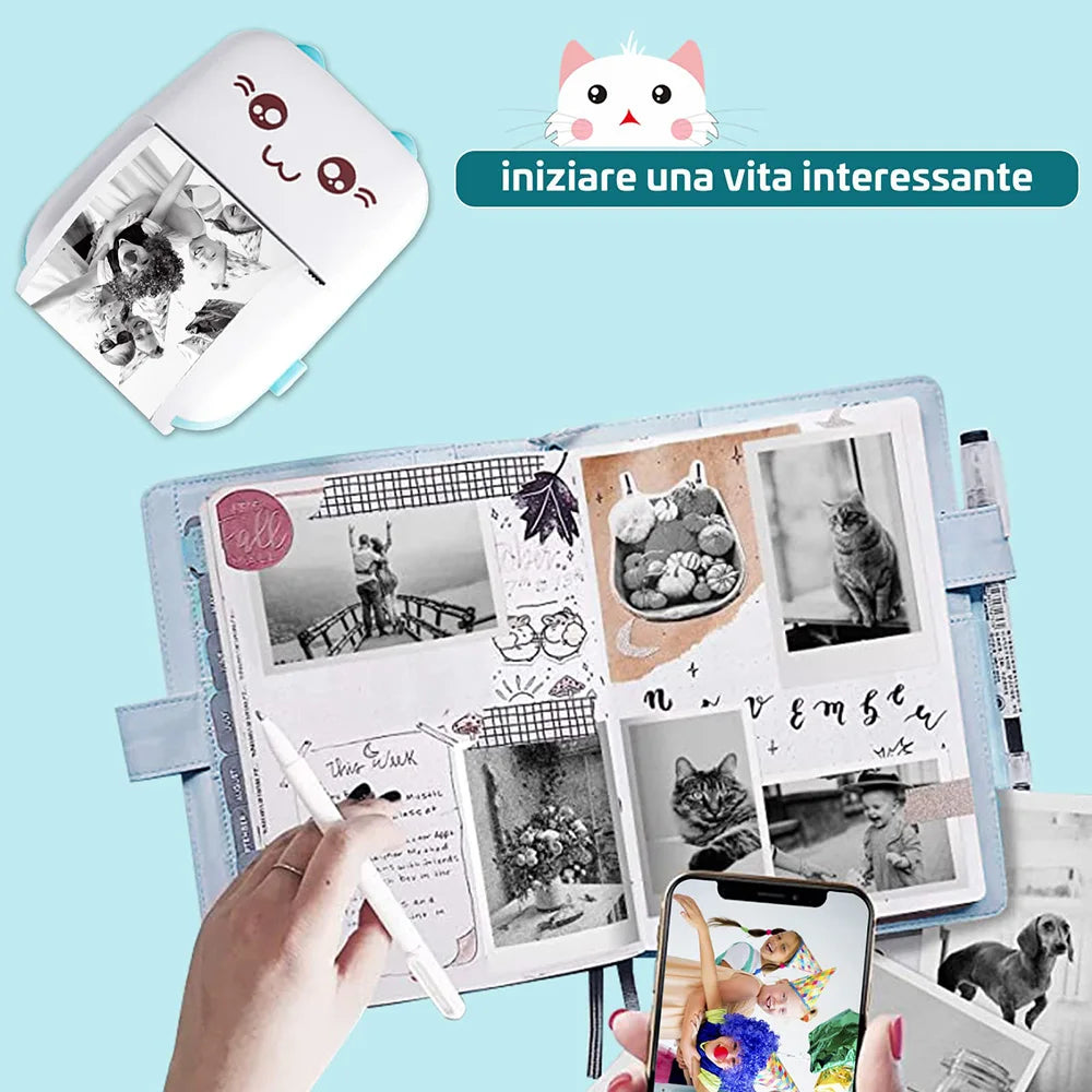 Mini Pocket Printer – Portable Bluetooth Thermal Printer for Photos, Labels, Notes & QR Codes