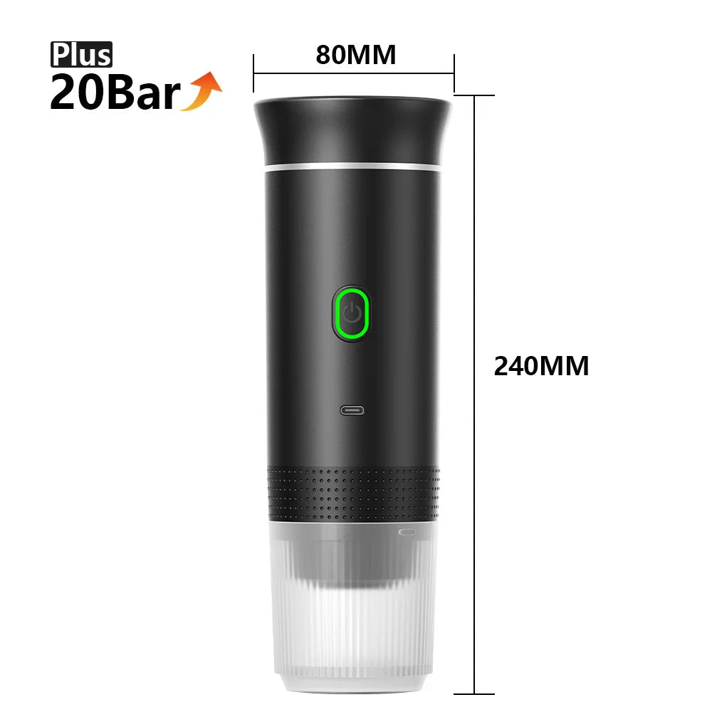Portable Espresso Machine – 3-in-1 Capsule, Pod & Ground Coffee Maker