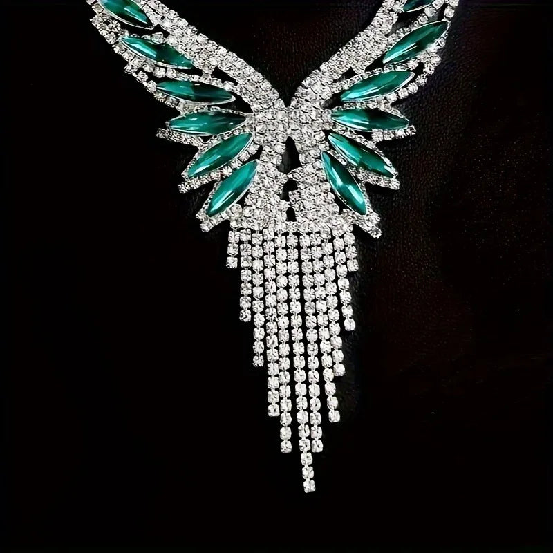 Luxurious Tassel Jewelry Set — Necklace & Earrings for Weddings & Parties