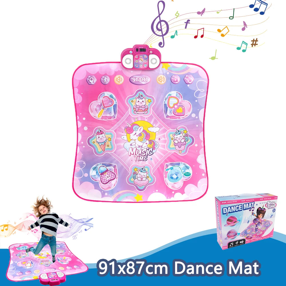 Kids Electronic Dance Mat — 9 Levels, Dual Player, Music Floor Blanket