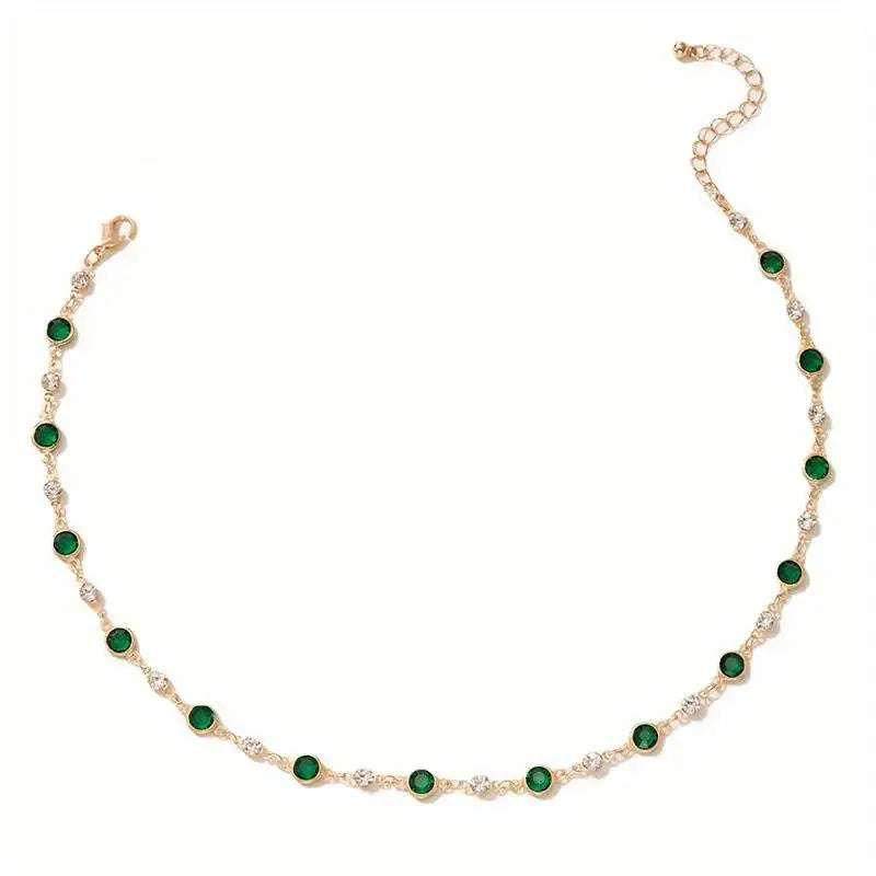 Green Zircon Star Necklace