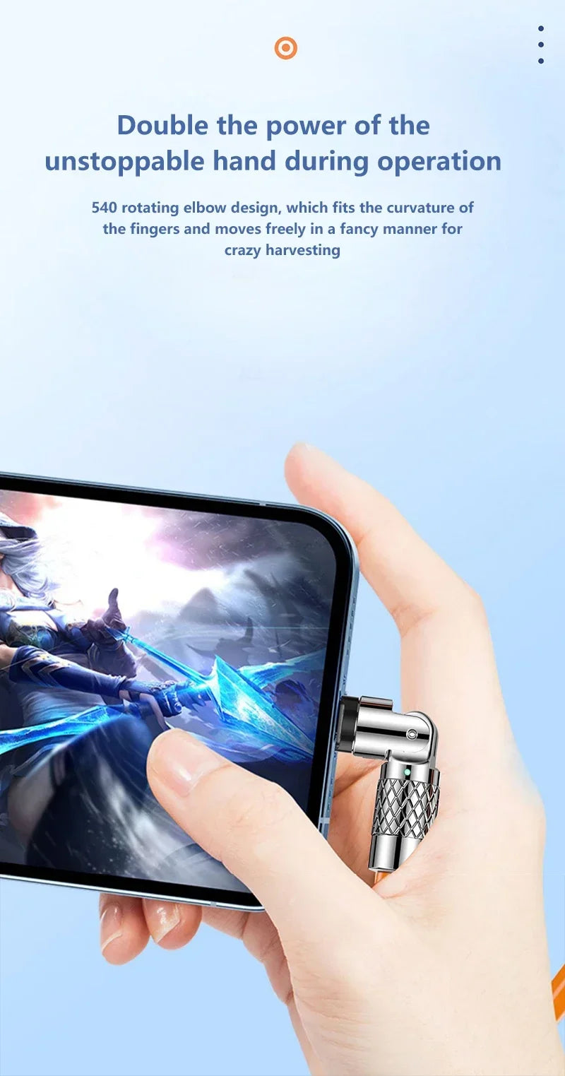 120W 7A USB-C Fast Charge Cable – 180° Elbow, 1m/1.5m/2m