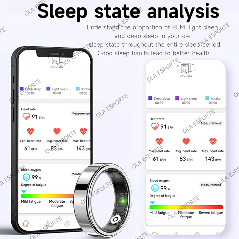Smart Health Ring 2026 | Heart Rate, Sleep & Motion Tracking | IP68 Waterproof