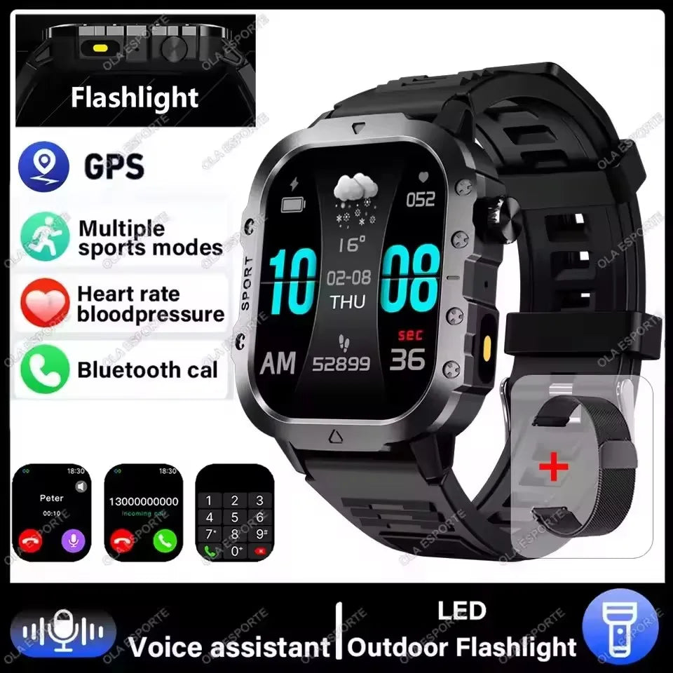 Military GPS Smart Watch Men