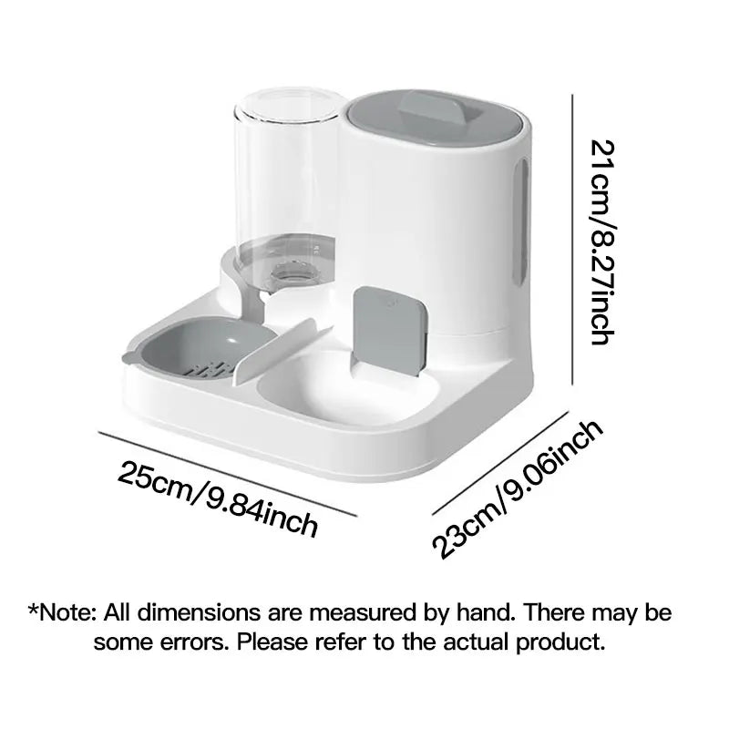 Automatic Gravity-Fed Cat Water Dispenser & Feeder