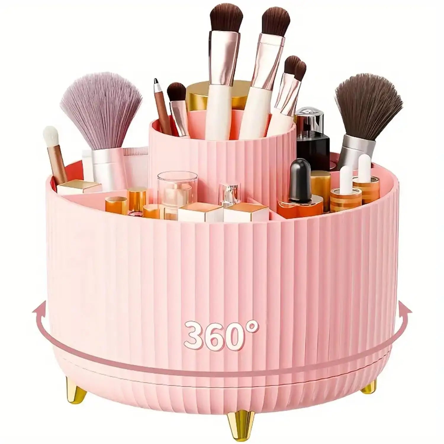 GlowSpin 360 Rotating Makeup Organiser | Nexora Home