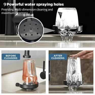 Automatic Glass Washer & High-Pressure Cup Cleaner – For Beer Glasses, Mugs, Stemware & More