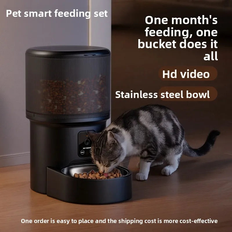 WiFi Smart Pet Feeder & Water Fountain Set with Camera