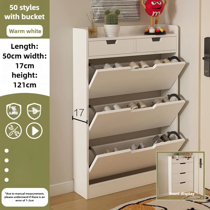 Tipping Bucket Shoe Cabinet – Large Capacity Entrance Storage