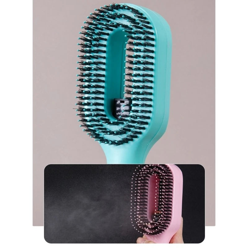 Mist Spray Hair Brush & Scalp Massaging Comb — Essential Oil Applicator Gift Set