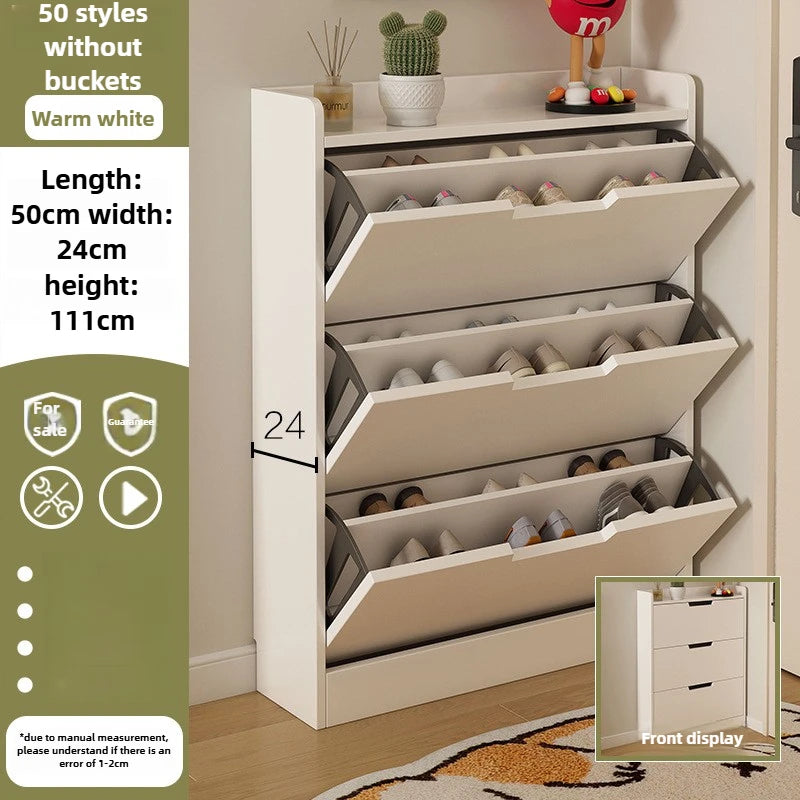 Tipping Bucket Shoe Cabinet – Large Capacity Entrance Storage