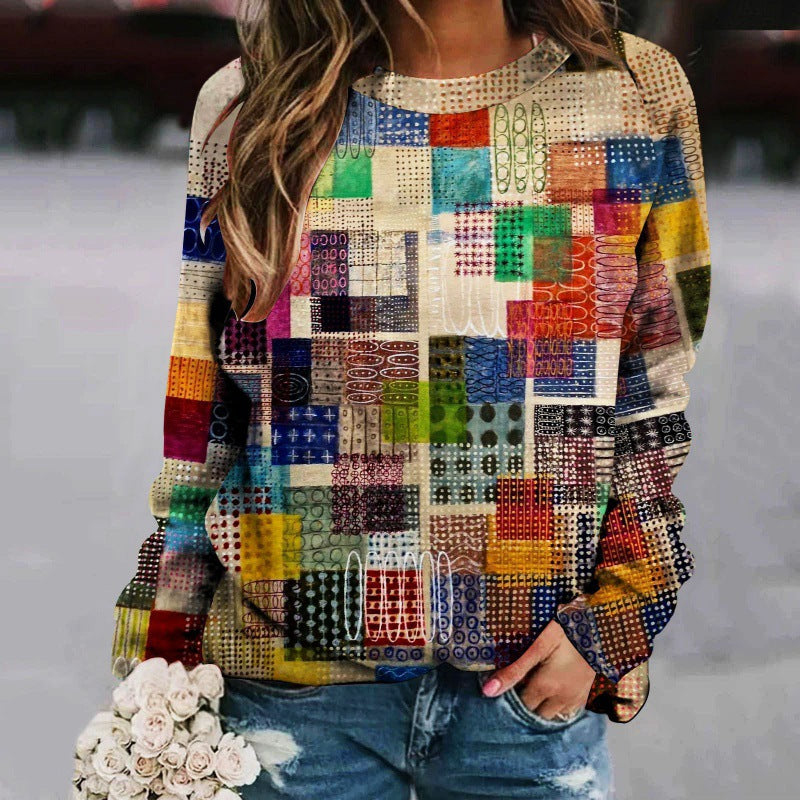 women-multicolour-patchwork-sweater-geometric-print