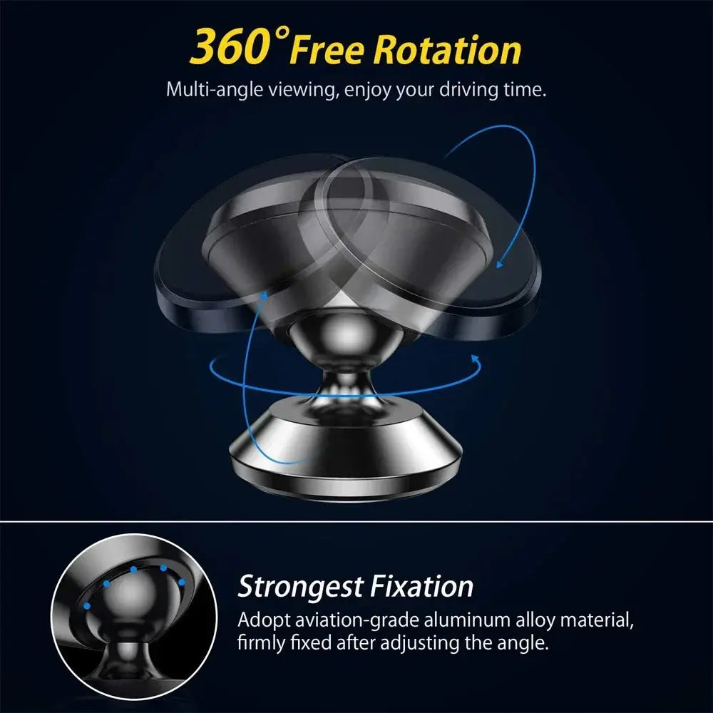 360-degree rotation feature with aviation-grade aluminum alloy material on a dark background