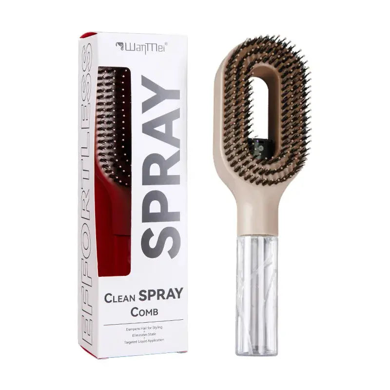 Clean Spray Comb with packaging on a white background