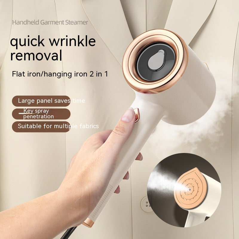 Green portable handheld clothes steamer and travel iron